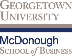 Gold Georgetown Hoyas Logo Business Card Holder
